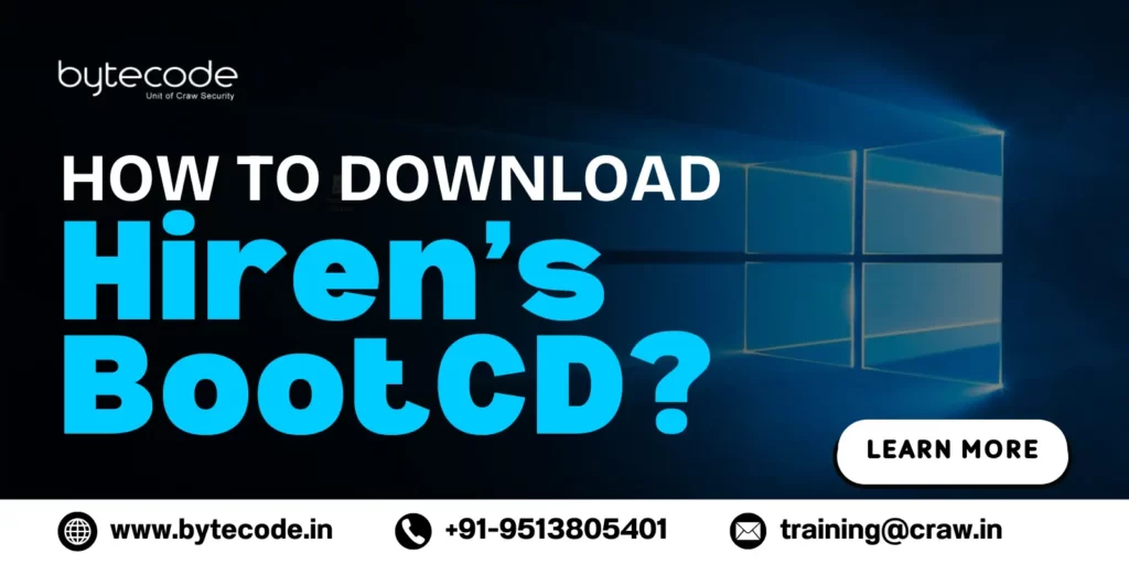 This image shows information on “How to Download Hiren’s BootCD” with a CTA to learn more.