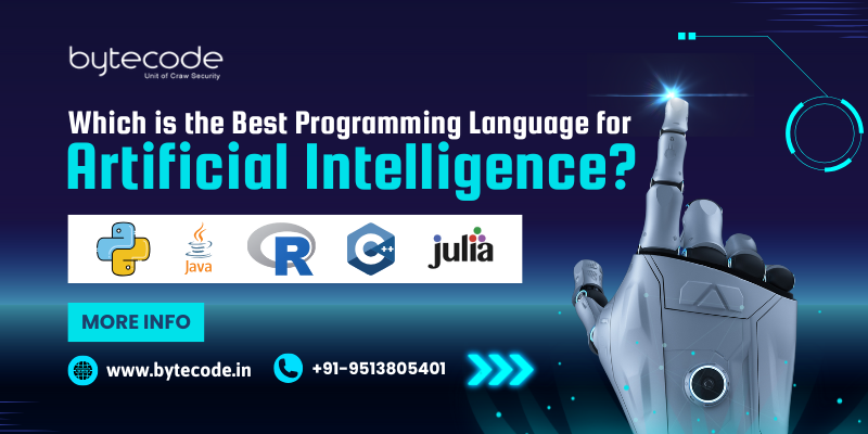 Which is the Best Programming Language for Artificial Intelligence? - Featuring Python, Java, R, C++, Julia and more with a robotic hand and Bytecode Security details.