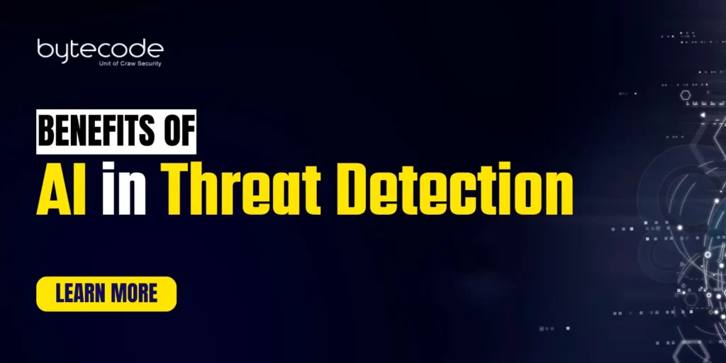 An imag providing information about the benefits of AI in Threat Detection